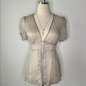 Vintage Lux Floral Blouse
